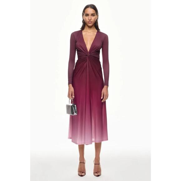 Flawed Gem: Prabal Gurung Twist Front Purple Ombre Dress in Size XS - Picture 1 of 8